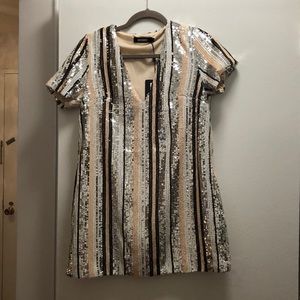 US size 6 Misguided Sequin Mini Dress
